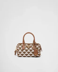 Mujer Prada MINIBOLSOS|MINIBOLSOS^Bolso Symbole De Tela Bordada Con Asa Superior