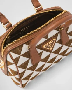 Mujer Prada MINIBOLSOS|MINIBOLSOS^Bolso Symbole De Tela Bordada Con Asa Superior