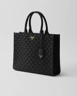 Mujer Prada BOLSOS CON ASA SUPERIOR|BOLSOS CON ASA SUPERIOR^Bolso Symbole Grande De Tela Bordada