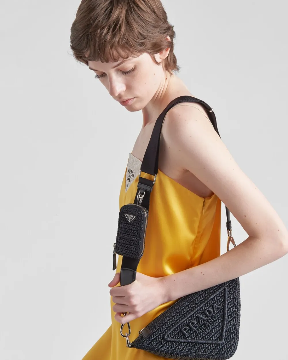 Mujer Prada PRADA SUMMER BAGS|BOLSOS DE HOMBRO^Bolso Triangle De Croché