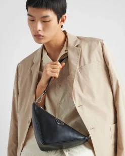 Hombre Prada BOLSOS MENSAJEROS^Bolso Triangle De Piel
