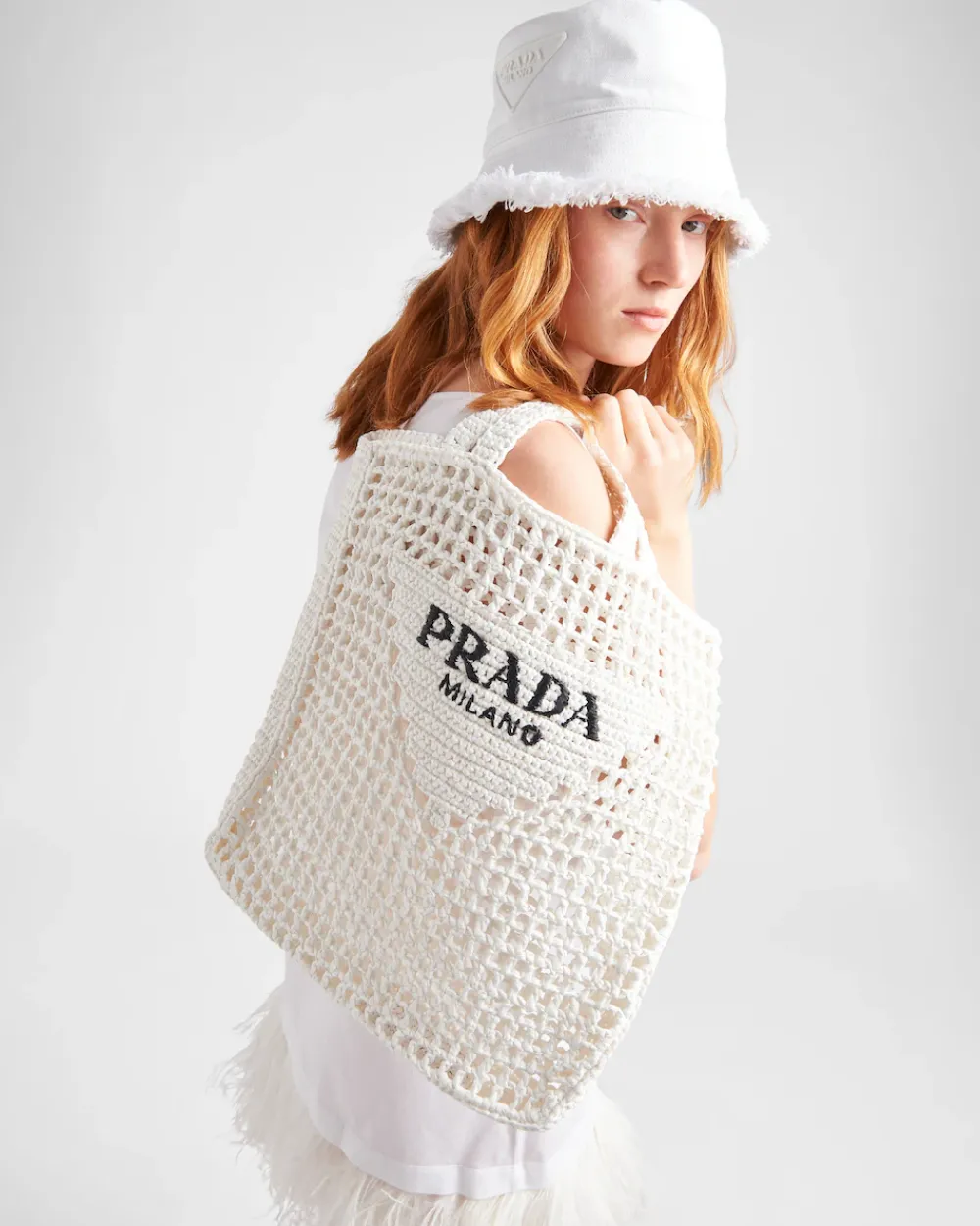 Mujer Prada PRADA SUMMER BAGS|BOLSOS GRANDES^Bolso Tote De Croché