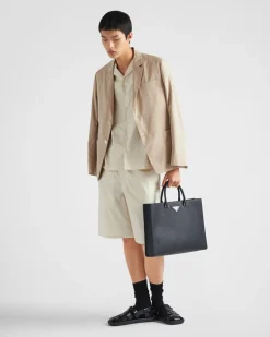 Hombre Prada BOLSOS GRANDES^Bolso Tote De Piel Saffiano