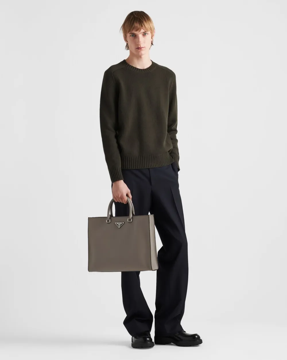 Hombre Prada BOLSOS GRANDES^Bolso Tote De Piel Saffiano