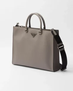 Hombre Prada BOLSOS GRANDES^Bolso Tote De Piel Saffiano