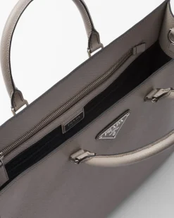 Hombre Prada BOLSOS GRANDES^Bolso Tote De Piel Saffiano