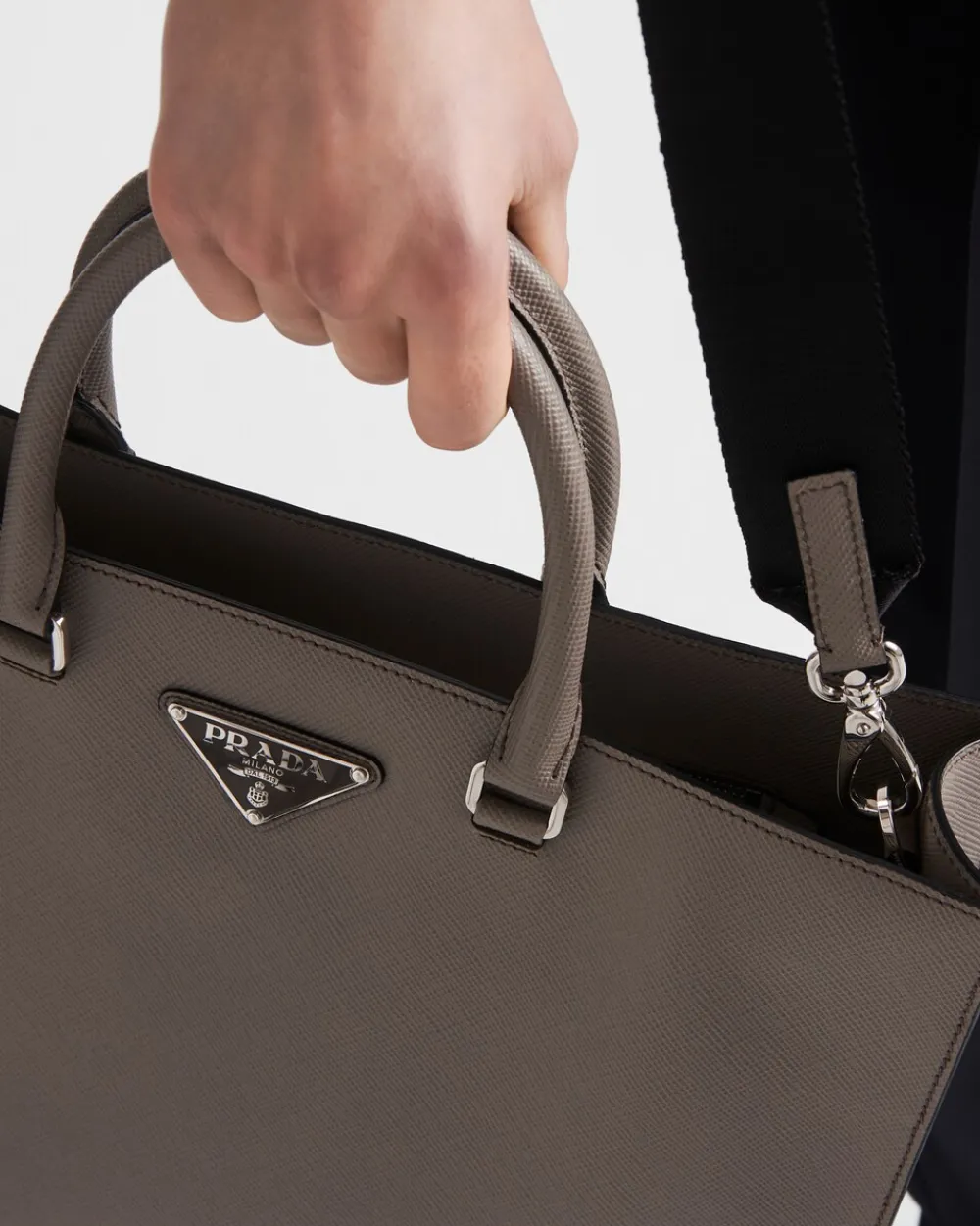 Hombre Prada BOLSOS GRANDES^Bolso Tote De Piel Saffiano
