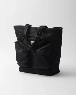 Hombre Prada BOLSOS GRANDES^Bolso Tote De Piel Y Re-nylon