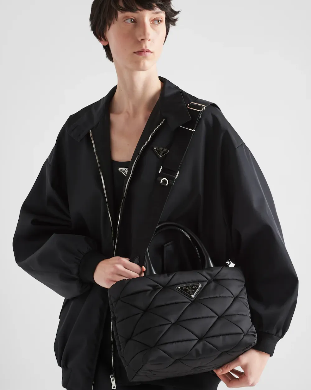 Mujer Prada COLECCIÓN FEMENINA|BOLSOS GRANDES^Bolso Tote De Re-nylon Acolchado Pequeño