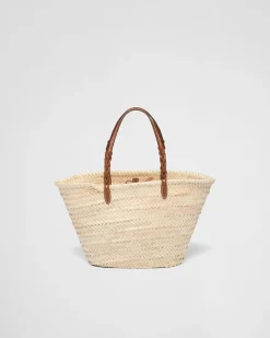 Prada PRADA SUMMER BAGS^Bolso Tote De Tejido Trenzado Y Piel