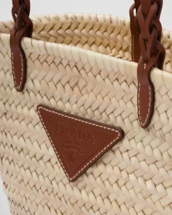 Prada PRADA SUMMER BAGS^Bolso Tote De Tejido Trenzado Y Piel