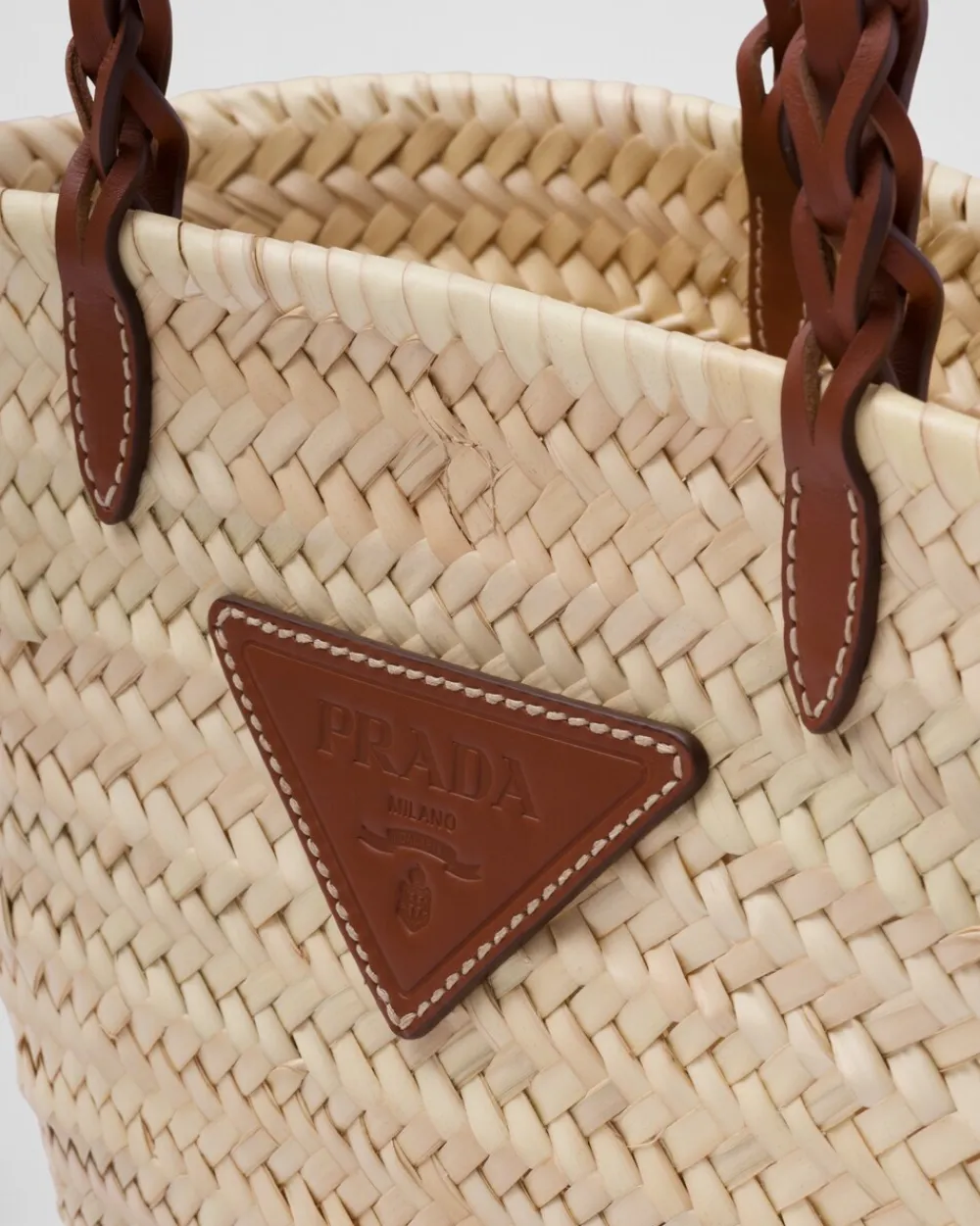 Prada PRADA SUMMER BAGS^Bolso Tote De Tejido Trenzado Y Piel