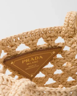 Mujer Prada PRADA SUMMER BAGS|BOLSOS GRANDES^Bolso Tote En Tejido Trenzado De Croché