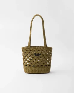 Mujer Prada PRADA SUMMER BAGS|BOLSOS GRANDES^Bolso Tote En Tejido Trenzado De Croché