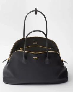 Mujer Prada BOLSOS GRANDES|BOLSOS GRANDES^Bolso Tote Grande De Piel Con Cierre De Cremallera