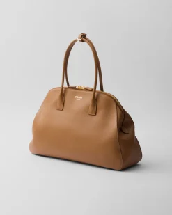 Mujer Prada BOLSOS GRANDES|BOLSOS GRANDES^Bolso Tote Grande De Piel Con Cierre De Cremallera