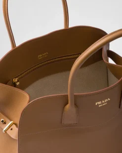 Mujer Prada BOLSOS GRANDES|BOLSOS GRANDES^Bolso Tote Grande De Piel Con Hebillas