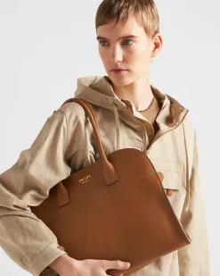 Mujer Prada BOLSOS GRANDES|BOLSOS GRANDES^Bolso Tote Grande De Piel Con Hebillas