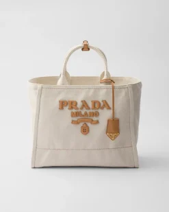 Mujer Prada PRADA SUMMER BAGS|BOLSOS GRANDES^Bolso Tote Grande En Mezcla De Lino