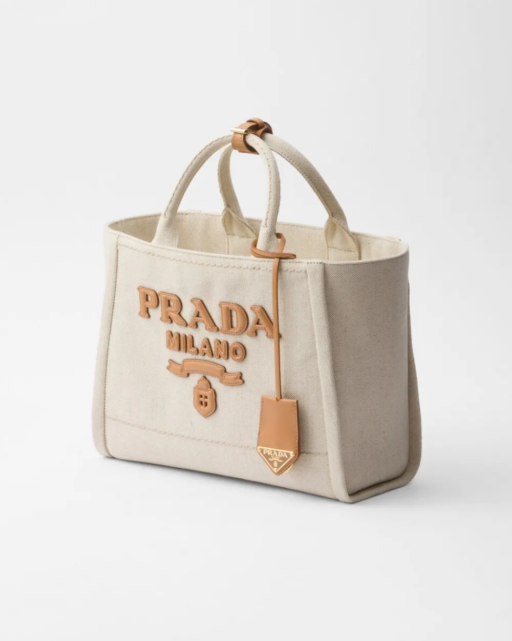 Mujer Prada PRADA SUMMER BAGS|BOLSOS GRANDES^Bolso Tote Grande En Mezcla De Lino