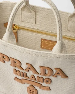 Mujer Prada PRADA SUMMER BAGS|BOLSOS GRANDES^Bolso Tote Grande En Mezcla De Lino