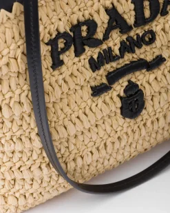 Mujer Prada PRADA SUMMER BAGS|BOLSOS GRANDES^Bolso Tote Pequeño En Tejido Trenzado Y Piel