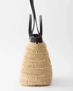 Mujer Prada PRADA SUMMER BAGS|BOLSOS GRANDES^Bolso Tote Pequeño En Tejido Trenzado Y Piel