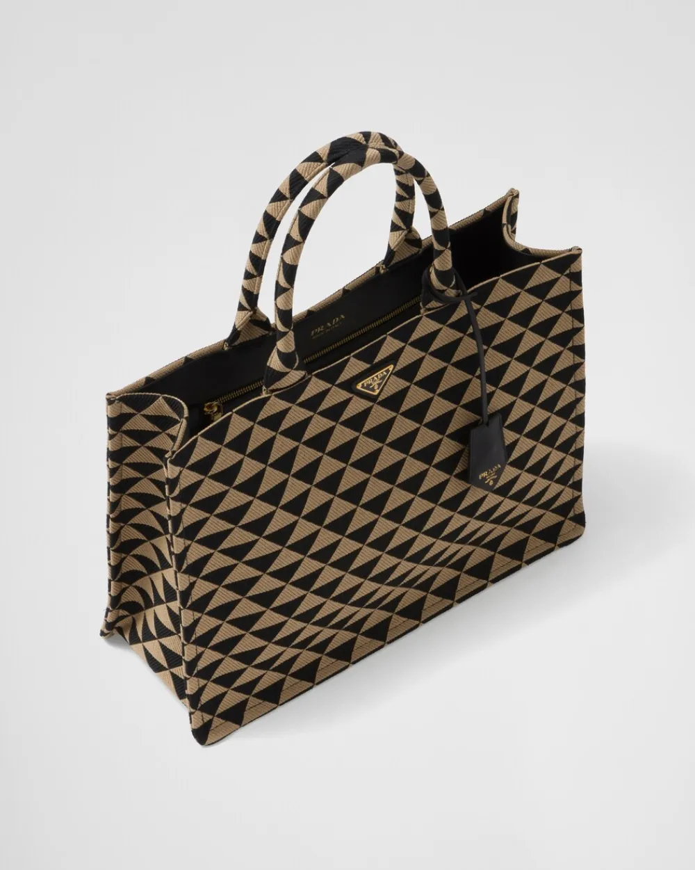 Hombre Prada BOLSOS GRANDES^Bolso Tote Symbole De Tela Bordada