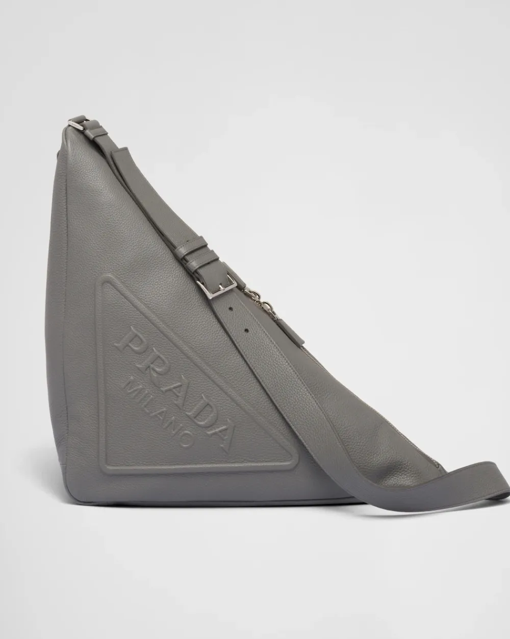 Hombre Prada BOLSOS MENSAJEROS^Bolso Triangular De Piel