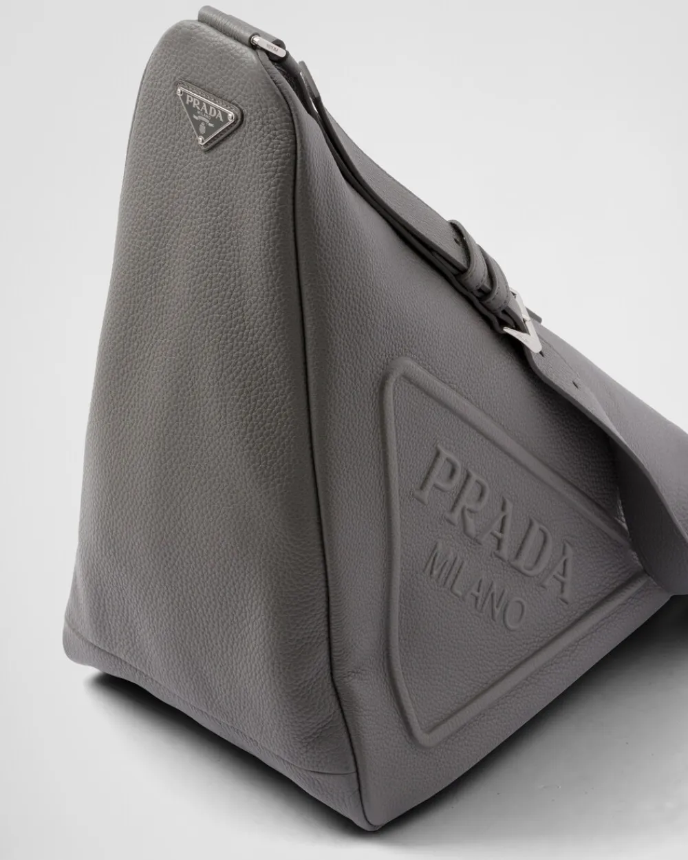 Hombre Prada BOLSOS MENSAJEROS^Bolso Triangular De Piel
