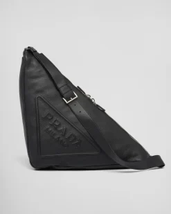 Hombre Prada BOLSOS MENSAJEROS^Bolso Triangular De Piel