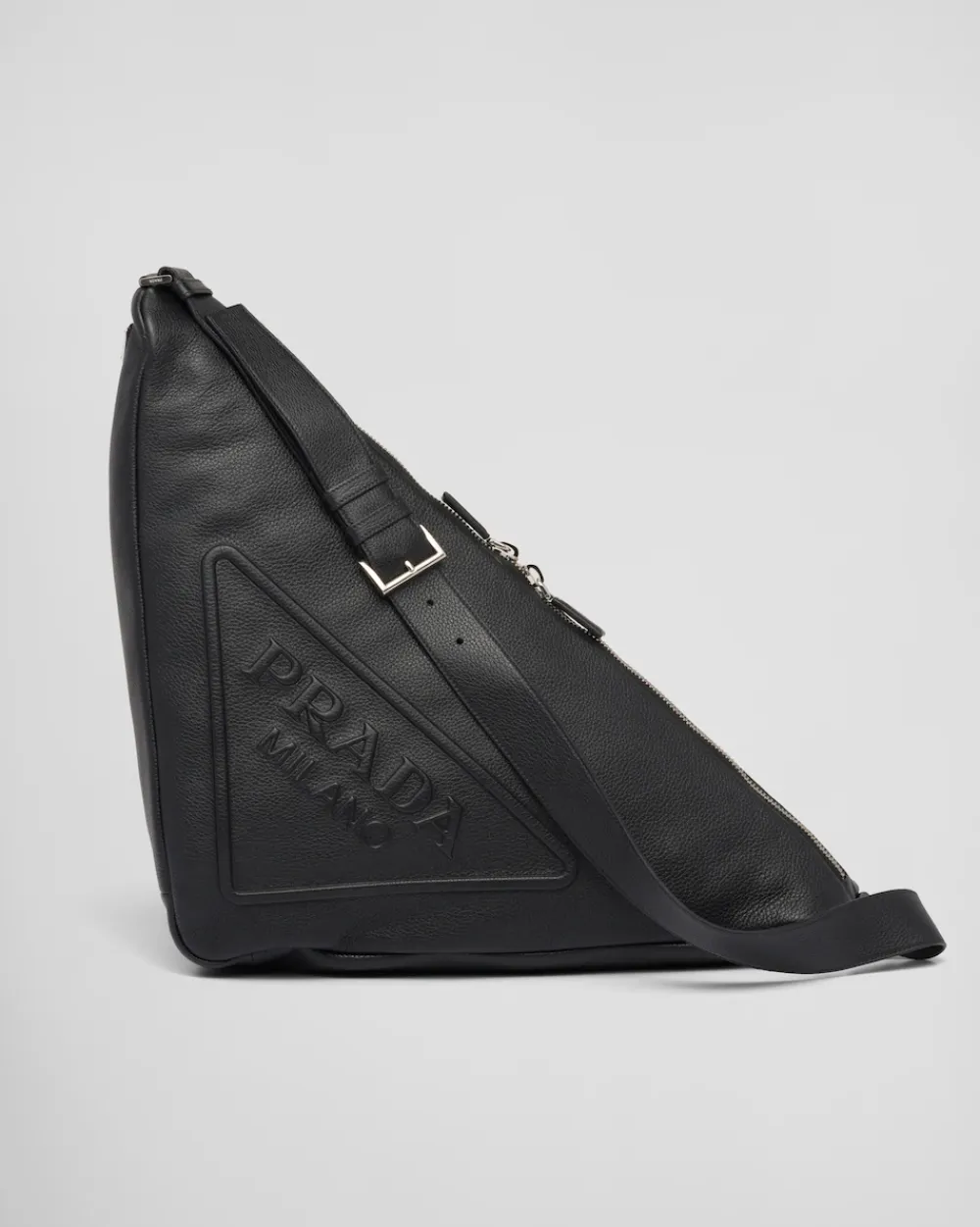 Hombre Prada BOLSOS MENSAJEROS^Bolso Triangular De Piel