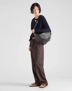 Hombre Prada BOLSOS MENSAJEROS^Bolso Triangular De Piel