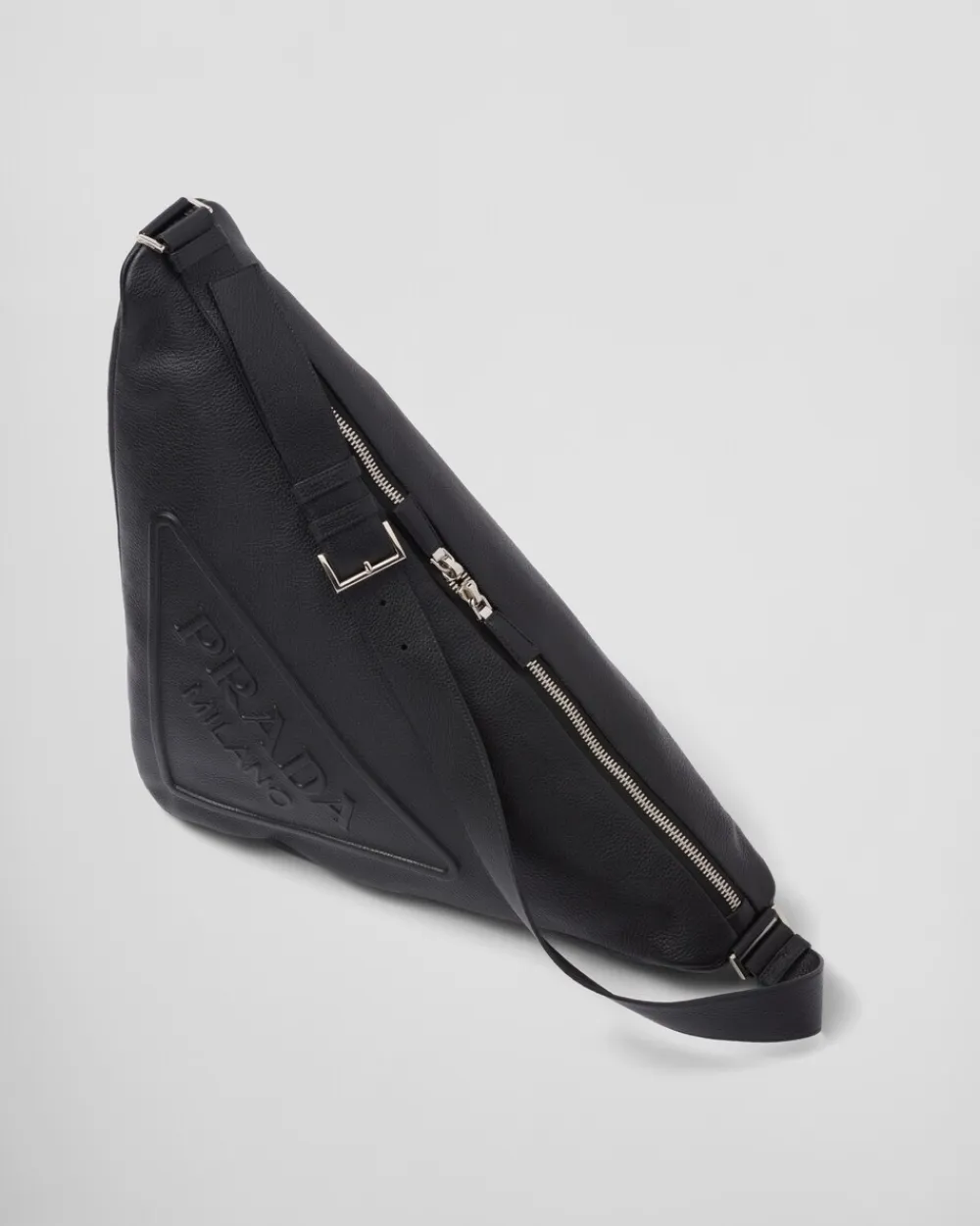 Hombre Prada BOLSOS MENSAJEROS^Bolso Triangular De Piel