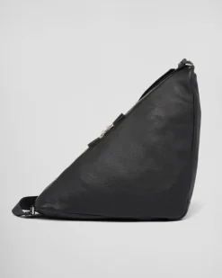 Hombre Prada BOLSOS MENSAJEROS^Bolso Triangular De Piel