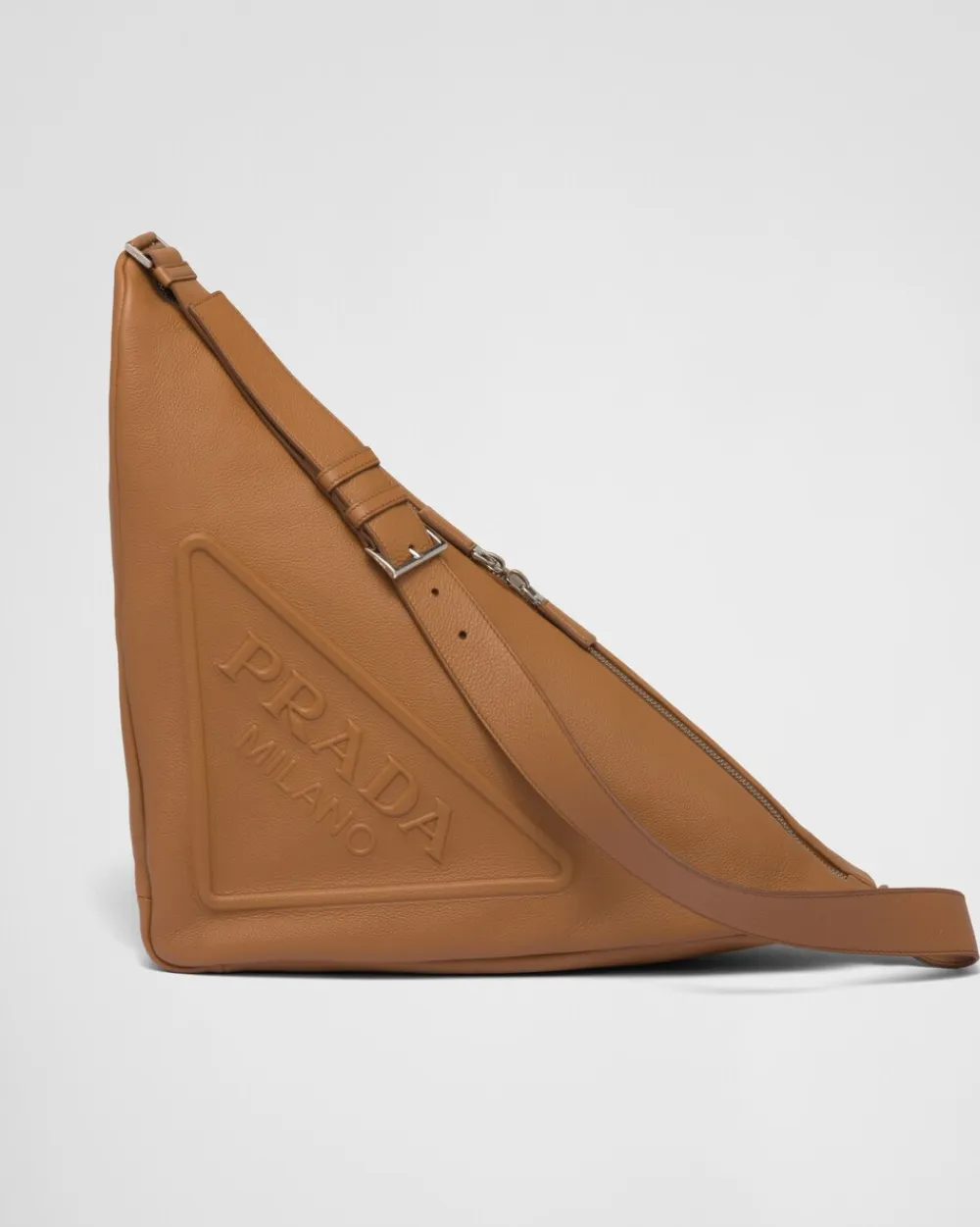 Hombre Prada BOLSOS MENSAJEROS^Bolso Triangular De Piel