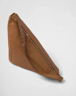 Hombre Prada BOLSOS MENSAJEROS^Bolso Triangular De Piel