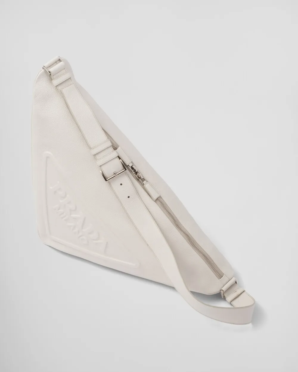 Hombre Prada BOLSOS MENSAJEROS^Bolso Triangular De Piel