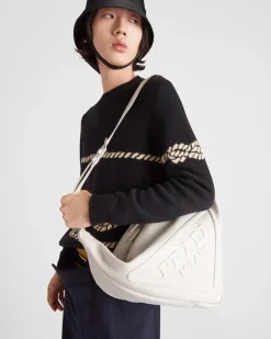 Hombre Prada BOLSOS MENSAJEROS^Bolso Triangular De Piel