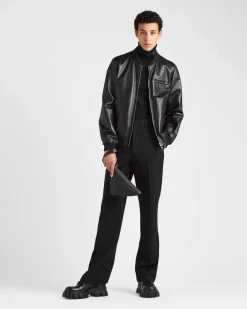 Hombre Prada ROPA DE PIEL^Bomber Reversible De Napa Y Re-nylon