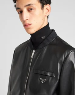 Hombre Prada ROPA DE PIEL^Bomber Reversible De Napa Y Re-nylon