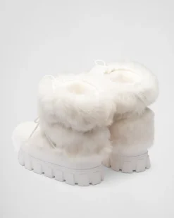 Mujer Prada BOTINAS Y BOTAS^Botas Après-ski De Piel Vuelta