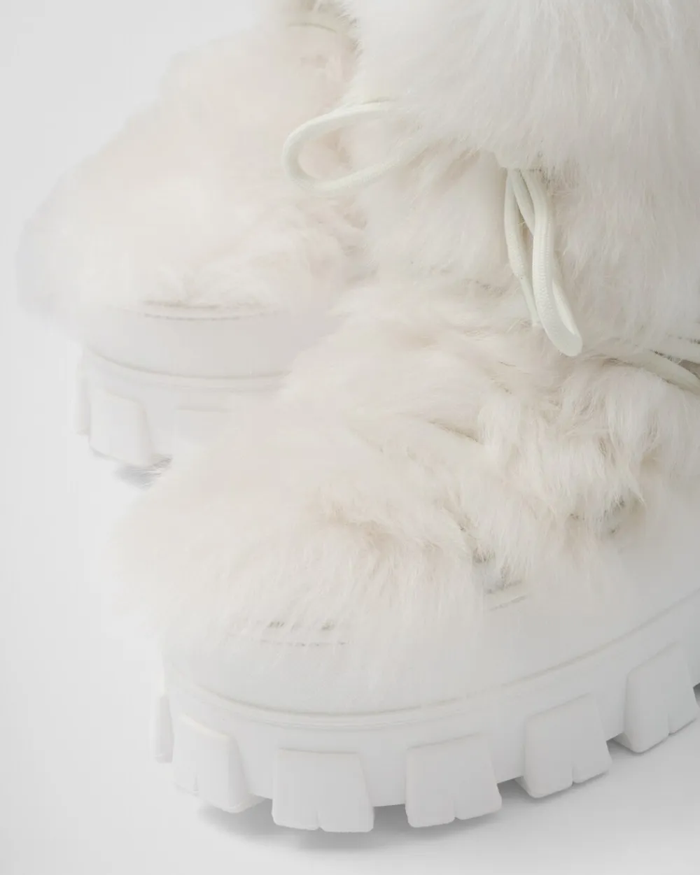 Mujer Prada BOTINAS Y BOTAS^Botas Après-ski De Piel Vuelta