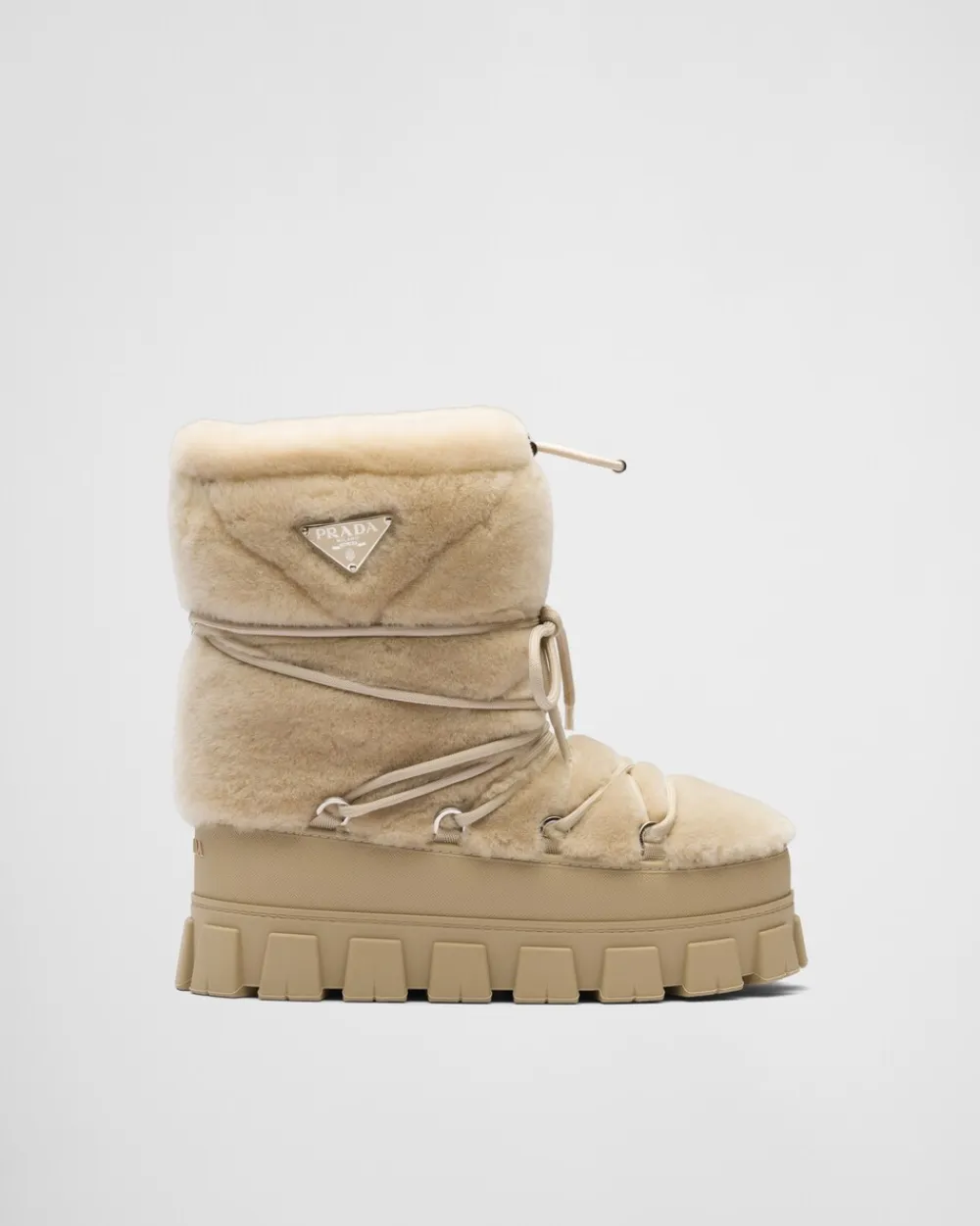 Mujer Prada BOTINAS Y BOTAS^Botas Après-ski De Piel Vuelta