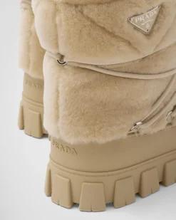 Mujer Prada BOTINAS Y BOTAS^Botas Après-ski De Piel Vuelta