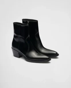 Mujer Prada BOTINAS Y BOTAS^Botas Camperas De Piel Cepillada