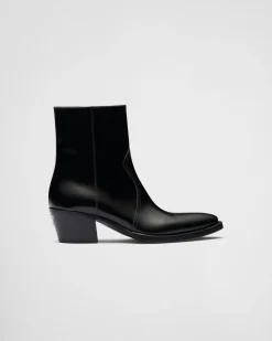 Mujer Prada BOTINAS Y BOTAS^Botas Camperas De Piel Cepillada