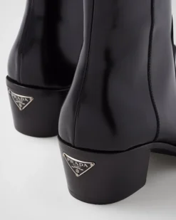 Mujer Prada BOTINAS Y BOTAS^Botas Camperas De Piel Cepillada