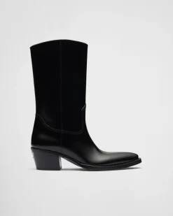 Mujer Prada BOTINAS Y BOTAS^Botas Camperas De Piel Cepillada
