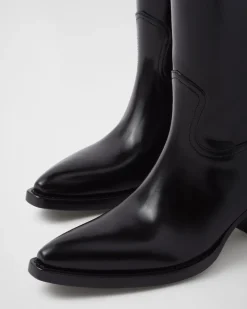 Mujer Prada BOTINAS Y BOTAS^Botas Camperas De Piel Cepillada
